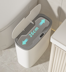 14L phòng tắm Thùng rác có thể có nắp đậy, mỏng thông minh tự động touchless Thùng rác có thể, cảm biến nhựa không thấm nước Thùng rác bin - Product Image 2