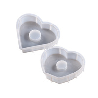 7 Bentuk Jam Meja Cetakan untuk Jam Dinding Resin Silikon Cetakan Kit untuk DIY Dekorasi Rumah Persegi Hati Epoksi Resin Jam Cetakan