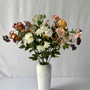 Fleurs artificielles multicolores en tissu tissé pour décoration de mariage et de maison - Product Image 4