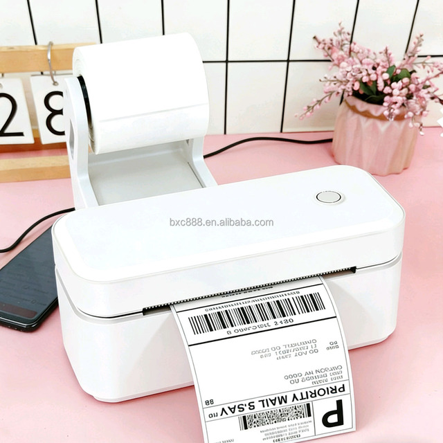 High Speed 4*6 Thermal Label Printer with Thermal Paper 203dpi USB+BT Interface No Ink Required for USPS UPS DHL