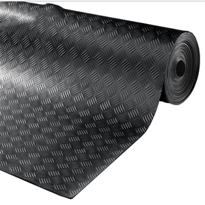 Rollo de alfombrilla de hoja de suelo de goma antideslizante con placa de cuadros de cinco barras - Product Image 2