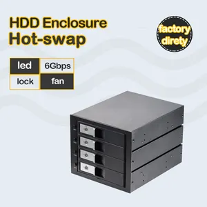 Unestech 4-Bay HDD-Hülle Mini-SAS externe Schnittstelle Hot-Swap 3,5 Zoll Festplatte auf 5,25 Zoll optisches Drive-Baby-Chassis angewendet
