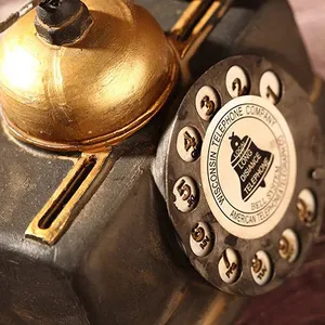 Escultura de Resina Antigua, Adorno de Teléfono Vintage, Decoración de Teléfono Clásico Retro <span class=keywords><strong>para</strong></span> Oficina, Dormitorio, Estudio - Product Image 5