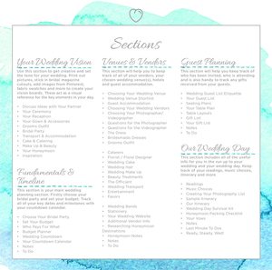 Design simple Couverture rigide Compte à rebours Calendrier Organisateur de mariage Planificateur Cahier à spirale - Product Image 3