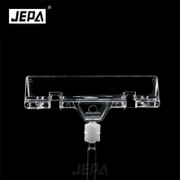 Clip publicitaire transparent à double tête Porte-panneau en plastique à long bras pour la promotion de la vente au détail pour les fournitures de supermarché