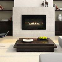 Cheminée électrique intelligente de 60 pouces au bio éthanol Style designer moderne en acier autoportante avec foyer personnalisé pour l'intérieur