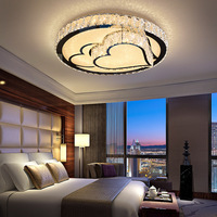 Nouveau Style Multi-taille Décoration Coeur Forme Intérieur Plafonniers Pendentif Lumière Luxueux Lustre En Cristal