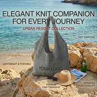 Sac en crochet en maille pour femmes, motif personnalisé, grande capacité, sac en filet au crochet pour un usage quotidien
