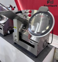 Trancheuse à viande congelée électrique automatique en acier inoxydable 220V, microtome pour restaurant et magasin d'alimentation, état neuf, moteur inclus