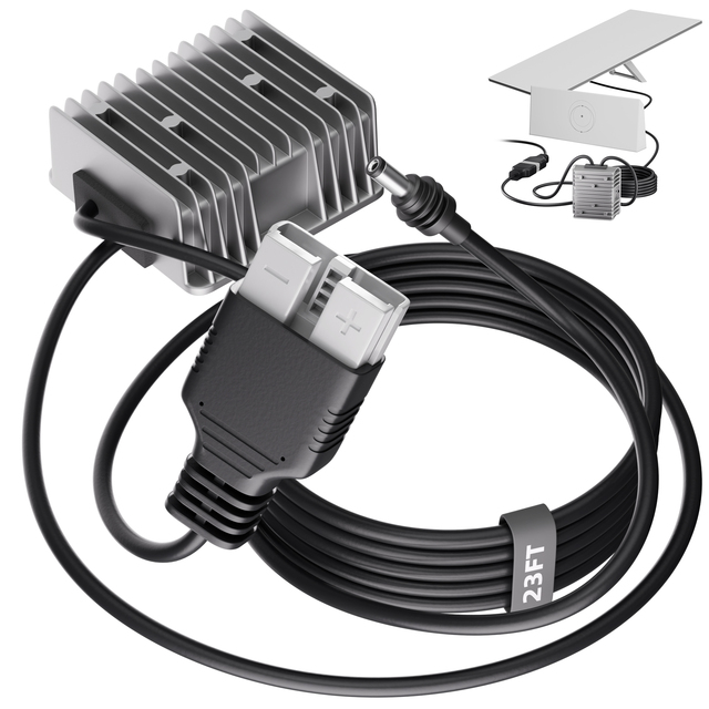 Starlink Gen 3 Power Adapter 12V 24V to 57V Step-Up Converter with 23ft Cable and Power Connector for RV Marine Off-Grid Use