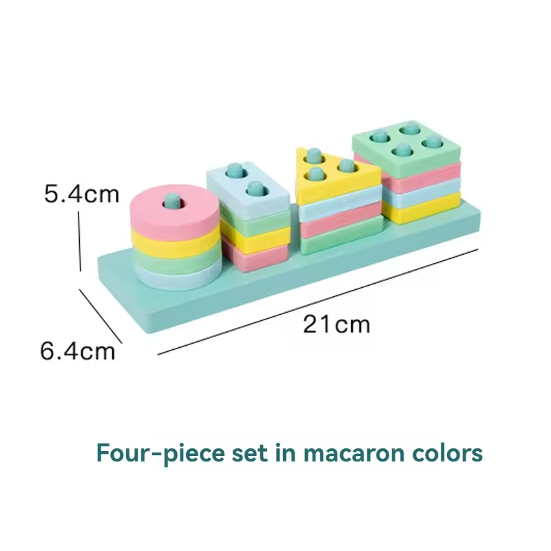 Ensemble de quatre colonnes couleur macaron