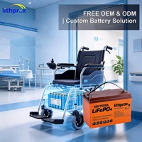Batterie électrique pour tricycle 12V150AH 1.8KWh LiFePO4 à cellules prismatiques, charge équilibrée, haute efficacité pour fauteuil roulant électrique