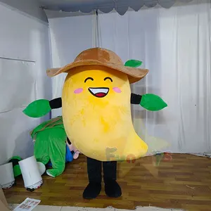 Funtoys kostum maskot mangga kustom kualitas baik kostum maskot buah lucu untuk acara pesta musim panas yang besar