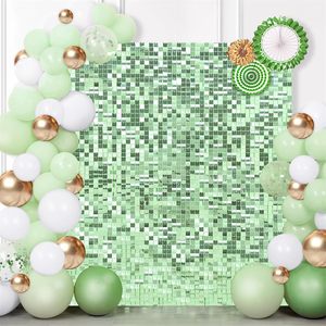 Klassische schimmernde Wand Hintergrund Halloween quadratische Pailletten Dekor für Geburtstag & Hochzeit Regenbogen farbige Wand paneele - Product Image 5