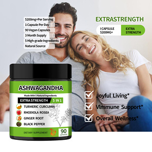 Ashwagandha แคปซูลพร้อมรากขิงอาหารเสริมสมุนไพรสำหรับการนอนหลับที่ดีต่อสุขภาพโดยรวมมีตราสินค้าส่วนตัว - Product Image 4