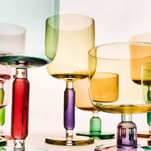 Verre à vin élégant de <span class=keywords><strong>la</strong></span> série créative Charcuterie Designer, avec décoration colorée et teinte - Product Image 6