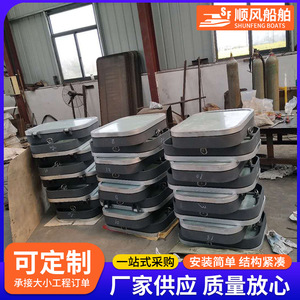 ช่องแสงทรงสี่เหลี่ยมป้องกันการระเบิดสำหรับอุปกรณ์เรือยอชท์ อุปกรณ์เชื่อมติดตั้งท่าเรือ ทำจากกระจกนิรภัย ผลิตจากวัสดุ PC PVC - Product Image 5