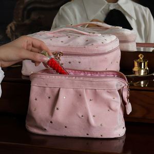 Nueva Bolsa de Cosméticos de Terciopelo con Cierre de Estrella para Mujer, Bolsa de Maquillaje Multiusos de Gran Capacidad para Guardar Joyas, Herramientas de Manicura - Product Image 3