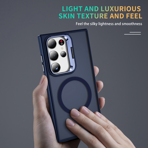 Fundas Magnéticas para <span class=keywords><strong>Celular</strong></span> con Carga Inalámbrica <span class=keywords><strong>de</strong></span> <span class=keywords><strong>Alta</strong></span> Calidad al por Mayor para <span class=keywords><strong>Samsung</strong></span> S24 Plus S25 Ultra con Soporte Metálico - Product Image 2