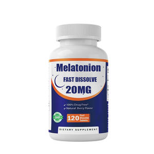 Grosir bebas stres tidur dalam suplemen Herbal kekuatan tinggi 5mg/10mg Melatonin tablet vitamin alami bebas gula - Product Image 1