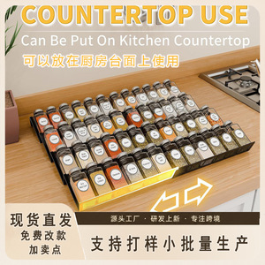 ชั้นวางเครื่องปรุงแบบพับได้ 4 ชั้น สีดำ ยี่ห้อ Warranty Multi Tier Extendable Spice Organizer สำหรับเก็บเครื่องปรุงและอาหาร - Product Image 5