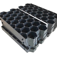 Grille de stabilisation perméable en plastique HDPE OBOR pour allées en gravier, parkings, pavage et drainage de pelouses, profondeur 5 cm