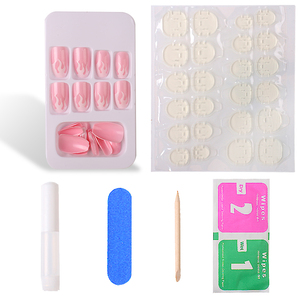<span class=keywords><strong>Autocollants</strong></span> pour <span class=keywords><strong>faux</strong></span> <span class=keywords><strong>ongles</strong></span> rose de haute qualité, Design bon marché, jolis vêtements simples pour femmes - Product Image 2