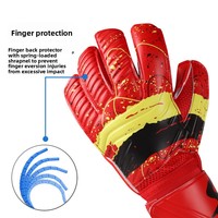 Guantes de Portero de Fútbol de Látex Unisex para Niños, Adultos y Adolescentes, Protección Profesional para los Dedos, Antideslizantes, para Entrenamiento