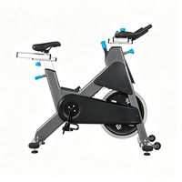Vélo de spinning d'intérieur avec volant d'inertie de 18 kg, entraînement par courroie poly-V, siège réglable multi-positions, guidon, simulateur de cyclisme commercial pour salle de sport