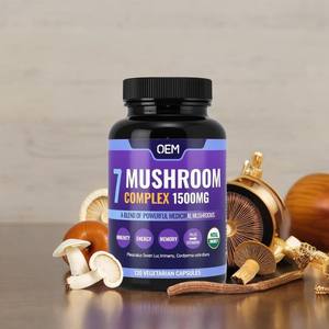 7 in 1 Cordyceps Sinensis Chaga kapsul suplemen Reishi kapsul jamur ekor Turki Shiitake singa kapsul jamur - Product Image 3