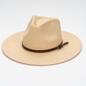 Sombrero de Jazz de Ala Ancha para Hombre y Mujer, Estilo Panamá, de Paja, Moda Veraniega, Retro Inglés, Clásico, para Viajes al Aire Libre, Protección Solar - Product Image 1