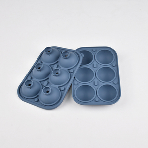 Built In Funnel Food Grade Silicone Ice Ball Mold Eco Friendly Reusable Ice Cube <b>Maker</b> Easy Clean Non Stick - Product Image 1