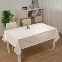 Nappe Minimaliste Blanche en PVC RNPT – Housse de Table Imperméable, Résistante à l'Huile, Lavable, en Vinyle, pour Salle à Manger et Cuisine