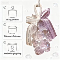 Savon solide artisanal à la rose, parfum personnalisé, ingrédients naturels à base de raisin et d'herbes, hydratant, nettoyage doux, emballage cadeau