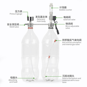 Générateur de CO2 DIY pour aquarium avec bouchon de bouteille et valve électromagnétique : Kit CO2 fait maison pour plantes aquatiques en bouteille de boisson - Product Image 4