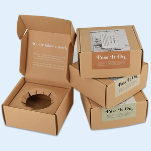 Emballage d'expédition de bougies écologiques avec logo personnalisé, boîte à bougies en papier kraft brun recyclé avec inserts - Product Image 4