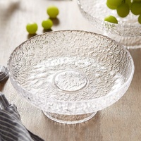 Vente en gros de collations japonaises martelées pour le salon Bol en verre à dessert glacé aux fruits et à salade de bonne qualité pour la nourriture