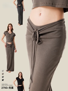 Vestido Largo Ajustado al Cuerpo Estilo Europeo y Americano, Lavado al Agua, Retro, 275G, Estilo Kardashian, para Mujer - Product Image 4