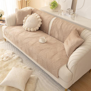 Dutch Velvet Sofa <b>Cushion</b> Quilted Pad Type Accord <b>White</b> Gray Full Coverage Non Slip Seat Cover Summer 2023 Hand Wash - Product Image 5