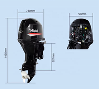 Nouveauté Moteur hors-bord 60 CV à essence certifié CE, 4 temps, démarrage électrique, 4 cylindres
