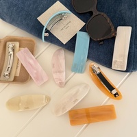 Pince à cheveux automatique à ressort grande en acétate de cellulose écaille de tortue, barrette vierge, attache-queue de cheval, bijou de cheveux, pinces à cheveux