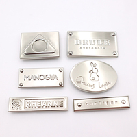 Etiqueta Metálica Cuadrada de Níquel con Logotipo, Etiqueta de Aleación de Zinc con Logotipo Personalizado, Nombre de Marca para Bolsos, Prendas y Accesorios