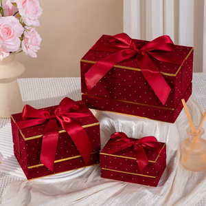 Juego de Cajas de Regalo Multicolores Opcionales, Cajas Redondas y Rectangulares con Lazo de Cinta de Satén para Flores y Regalos - Product Image 4