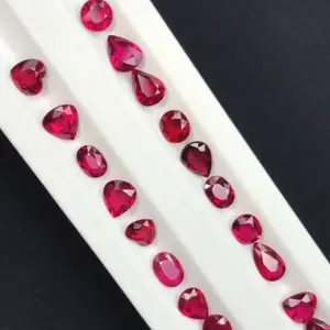 Natural Ruby genuine precious gemstones for jewelry oval/ pear / heart / cushion / round cutting Mozambique / Burma Natural Ruby