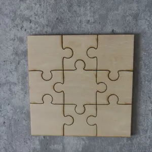Puzzle quadrati in legno vuoti per bambini