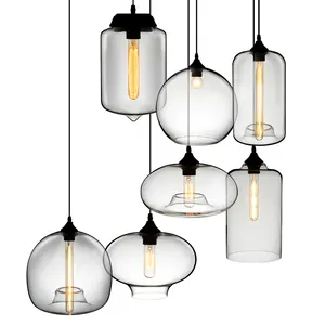 Modern Hanging Lamps Decor Lighting Fixtures Industrial Glass Pendant Lights