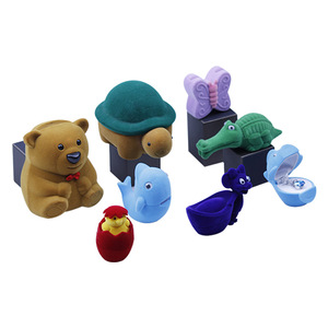 High Quality Pink Cartoon Rabbit Flocking <strong>Jewelry</strong> <strong>Box</strong> for Ring Gift Packaging Boys and Girls Jewellery Boxes Packaging - Product Image 2