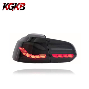 Feux arrière de voiture KGKB pour VW <span class=keywords><strong>Golf</strong></span> <span class=keywords><strong>6</strong></span> MK6 2010-2012, style écailles de dragon, <span class=keywords><strong>LED</strong></span> dynamiques, accessoires de feux arrière automatiques - Product Image 1