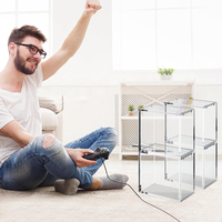 Boîte de présentation magnétique transparente en acrylique pour booster TCG avec protection UV, taille personnalisée, logo, couleur, empilable