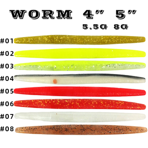 เหยื่อปลอมหนอนยางนิ่ม ขนาด <span class=keywords><strong>4</strong></span> นิ้ว 5.5 กรัม และ 5 นิ้ว 8 กรัม สำหรับตกปลาแบส เหยื่อซิลิโคน - Product Image 6